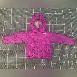 2T Purple North Face Down Puffer Jacket